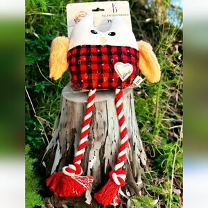 ED Ellen DeGeneres Owl Dog Toy - Red Plaid